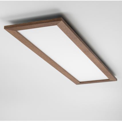 Brilagi - LED stmievateľné stropné svietidlo SLIMFRAME WOOD LED/58W/230V 124x34 cm 3000-6000K tmavohnedé + diaľkové ovládanie