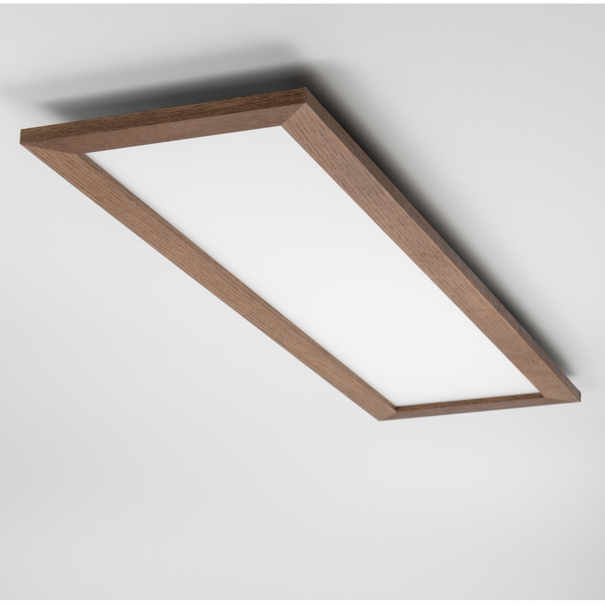 Brilagi - LED stmievateľné stropné svietidlo SLIMFRAME WOOD LED/58W/230V 124x34 cm 3000-6000K tmavohnedé + diaľkové ovládanie