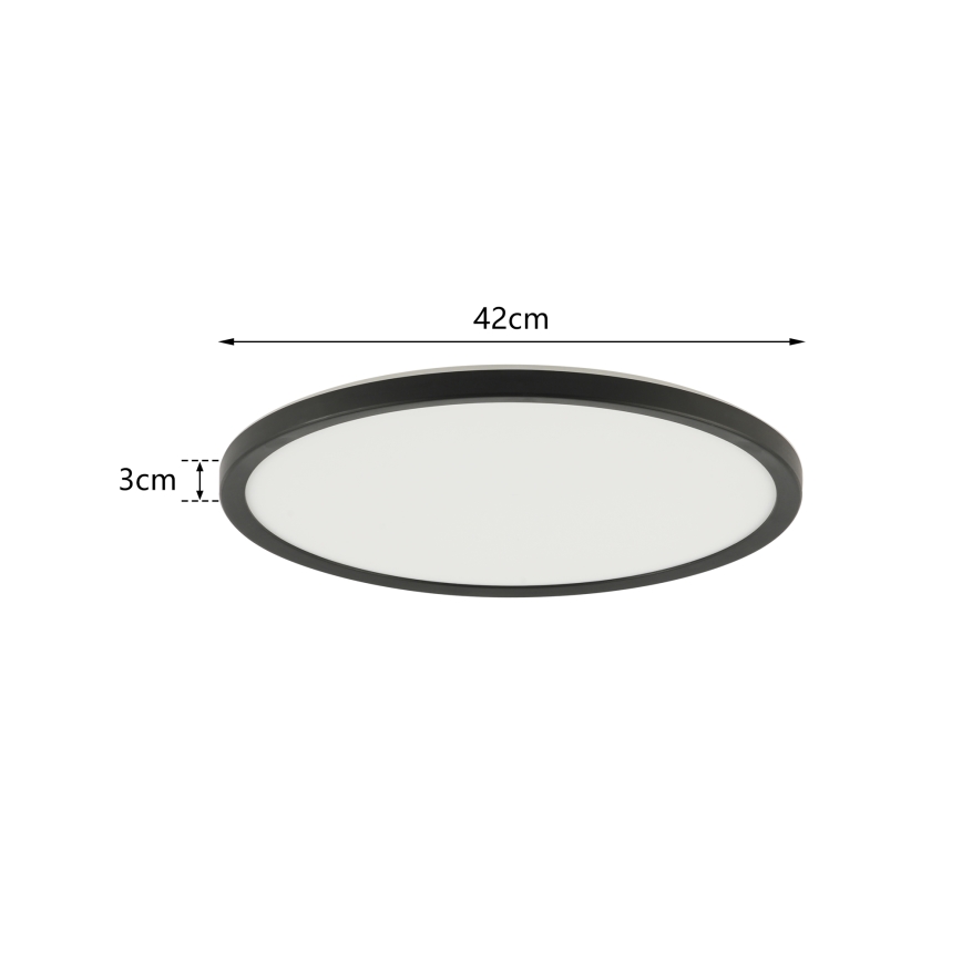 Brilagi - LED stmievateľné stropné svietidlo ULTRA SLIM LED/24W/230V 2700–6500 K priemer 42 cm čierne + diaľkové ovládanie