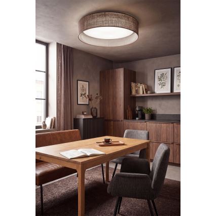 Brilagi - LED stmievateľné stropné svietidlo VELVET SMARTIX STARS LED/24W/230V 3000-6000K pr. 45 cm hnedé Wi-Fi Tuya Beacon + diaľkové ovládanie