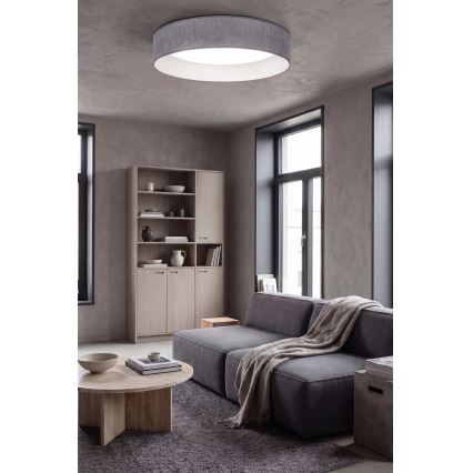 Brilagi - LED stmievateľné stropné svietidlo VELVET SMART VARI LED/24W/230V 3000-6500K priemer 45 cm sivé + diaľkové ovládanie