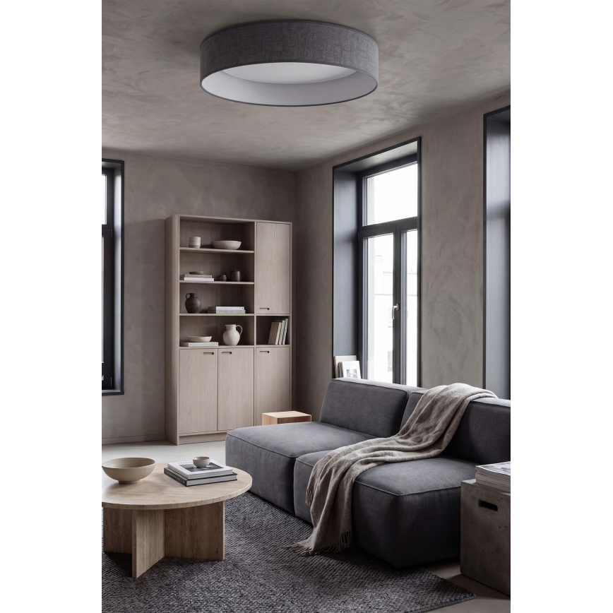 Brilagi - LED stmievateľné stropné svietidlo VELVET SMART VARI LED/24W/230V 3000-6500K priemer 45 cm sivé + diaľkové ovládanie