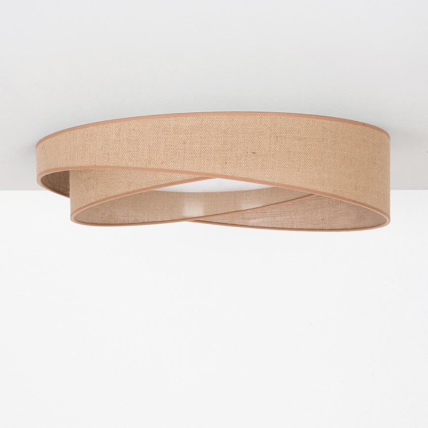 BRILAGI - LED Stmievateľné stropné svietidlo VELVET TWIST LED/36W/230V 3000-6000K pr. 65 cm Wi-Fi Tuya Beacon béžová + diaľkové ovládanie