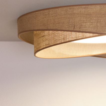 BRILAGI - LED Stmievateľné stropné svietidlo VELVET TWIST LED/36W/230V 3000-6000K pr. 65 cm Wi-Fi Tuya Beacon béžová + diaľkové ovládanie