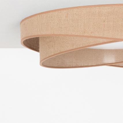 BRILAGI - LED Stmievateľné stropné svietidlo VELVET TWIST LED/36W/230V 3000-6000K pr. 65 cm Wi-Fi Tuya Beacon béžová + diaľkové ovládanie