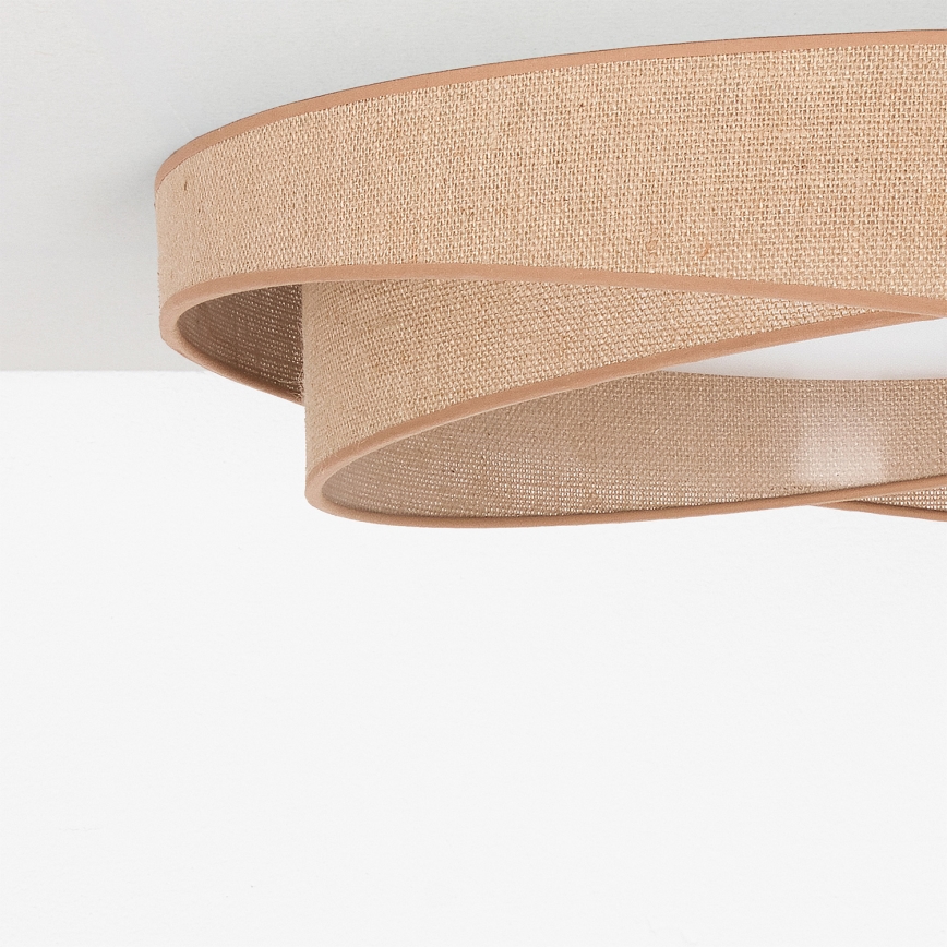 BRILAGI - LED Stmievateľné stropné svietidlo VELVET TWIST LED/36W/230V 3000-6000K pr. 65 cm Wi-Fi Tuya Beacon béžová + diaľkové ovládanie