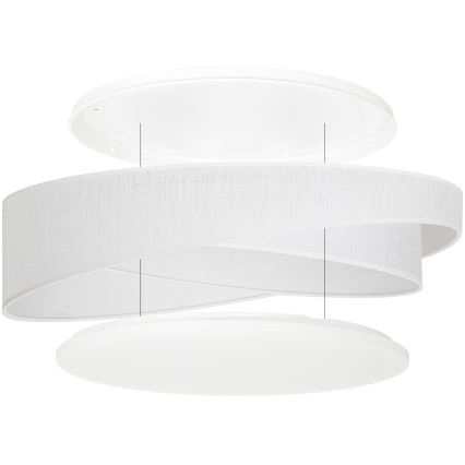 BRILAGI - LED stmievateľné stropné svietidlo VELVET TWIST LED/36W/230V 3000-6000K pr. 65 cm Wi-Fi Tuya Beacon biela + diaľkové ovládanie