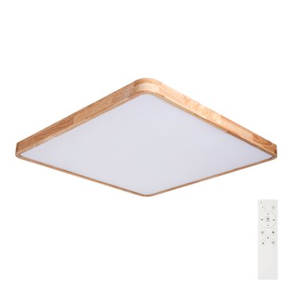 BRILAGI - LED stmievateľné stropné svietidlo WOODLINE SQUARE LED/180W/230V 3000–6000K dub 100×100 cm + diaľkové ovládanie