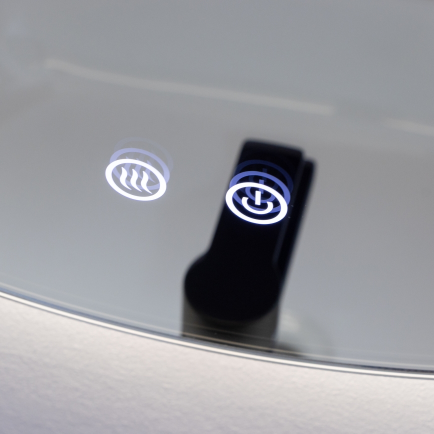 Brilagi - LED kúpeľňové vyhrievané zrkadlo DEMI ECO LED/12 W/230 V priemer 60 cm IP44 CRI 90 stmievateľné + CCT