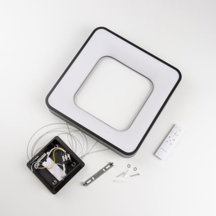 Brilagi - LED stmievateľný luster na lankách FALCON II LED/80W/230V 3000-6500K 40x40 cm čierny + diaľkové ovládanie