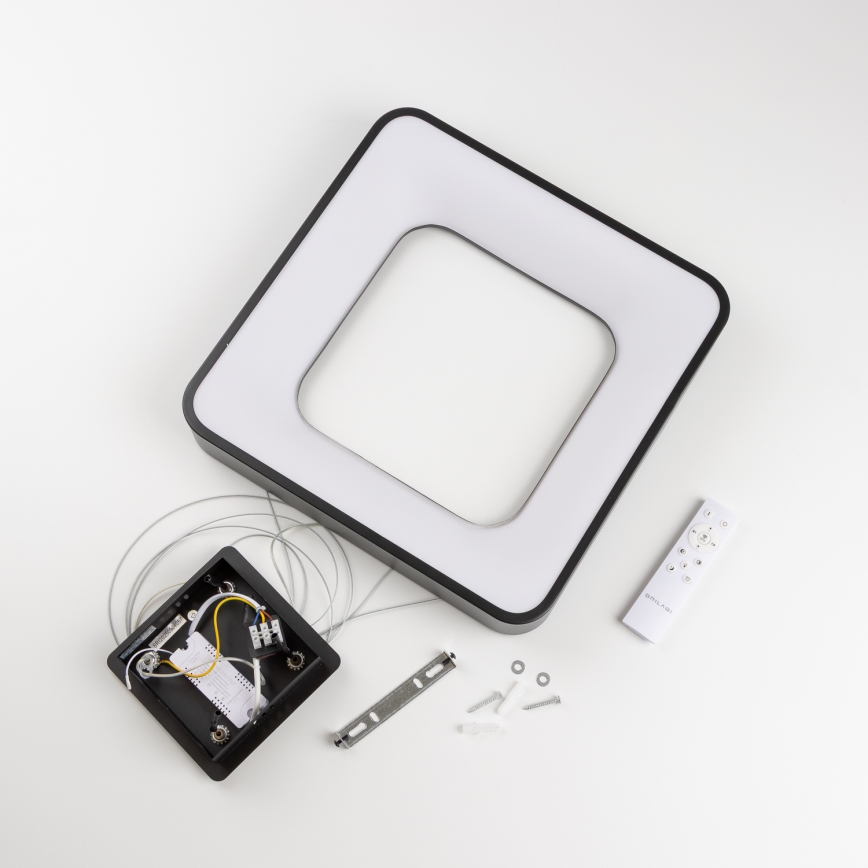 Brilagi - LED stmievateľný luster na lankách FALCON II LED/80W/230V 3000-6500K 40x40 cm čierny + diaľkové ovládanie