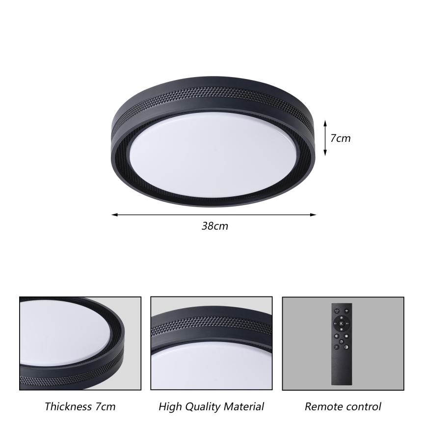 Brilagi - LED stmievateľné stropné svietidlo KREON LED/54W/230V 3000-6000K biela, priemer 38 cm + diaľkové ovládanie