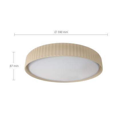 Brilagi - LED stmievateľné stropné svietidlo LUCIA LED/60W/230V 3000-6500K pr. 59 cm béžové + diaľkové ovládanie