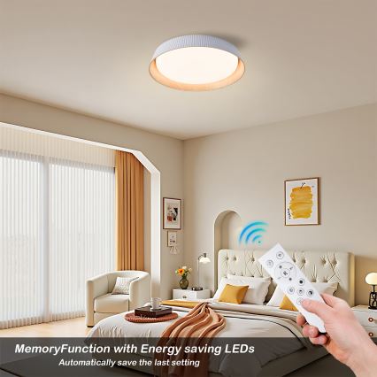 Brilagi - LED stmievateľné stropné svietidlo ORINO LED/54W/230V 3000-6000K biele, priemer 43 cm + diaľkové ovládanie
