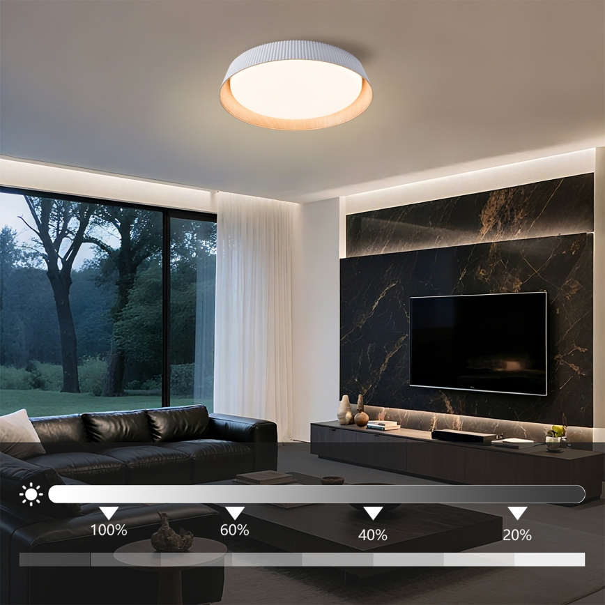 Brilagi - LED stmievateľné stropné svietidlo ORINO LED/54W/230V 3000-6000K biele, priemer 43 cm + diaľkové ovládanie