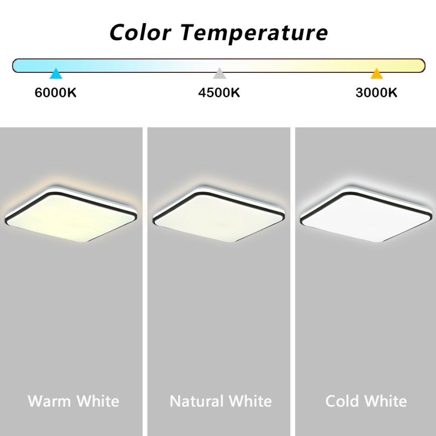 Brilagi - LED stmievateľné stropné svietidlo SMART LED/36W/230V 53x53 cm 3000-6000K Wi-Fi Tuya Beacon + diaľkové ovládanie
