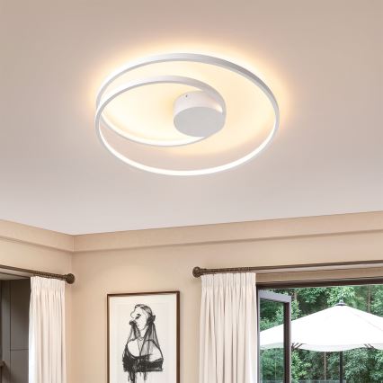 Brilagi - stmievateľné LED stropné svietidlo TWISTER LED/48W/230V 3000-6000K priemer 50 cm biela + diaľkové ovládanie