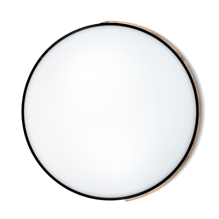 Brilagi - LED stmievateľné stropné svietidlo PILANA LED/72W/230V 3000-6500K dub/čierna priemer 80 cm + diaľkové ovládanie