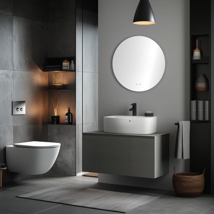 Brilagi - LED kúpeľňové vyhrievané zrkadlo DEMI PRO LED/20W/230V pr. 60 cm IP44 CRI 90 stmievateľné + CCT