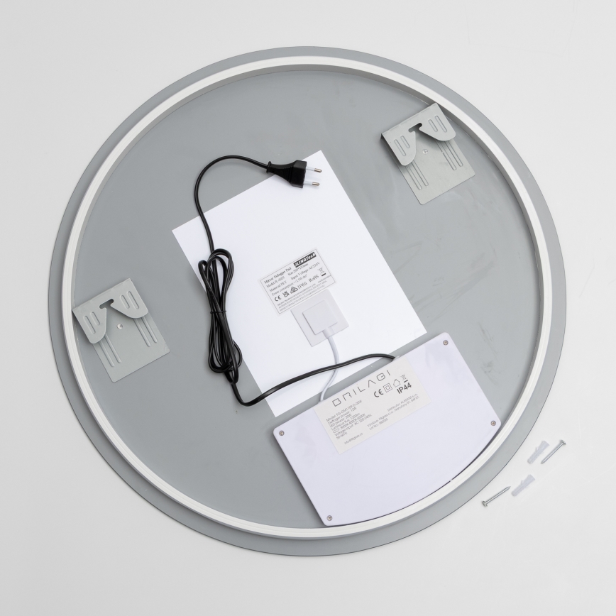 Brilagi - LED kúpeľňové vyhrievané zrkadlo DEMI PRO LED/20W/230V pr. 60 cm IP44 CRI 90 stmievateľné + CCT