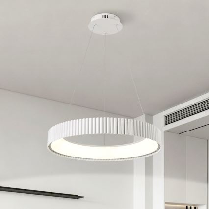 BRILAGI - LED Stmievateľný závesný luster na lankách FALCON MODERN LED/54W/230V 3000-6000K pr. 60 cm biela + diaľkové ovládanie