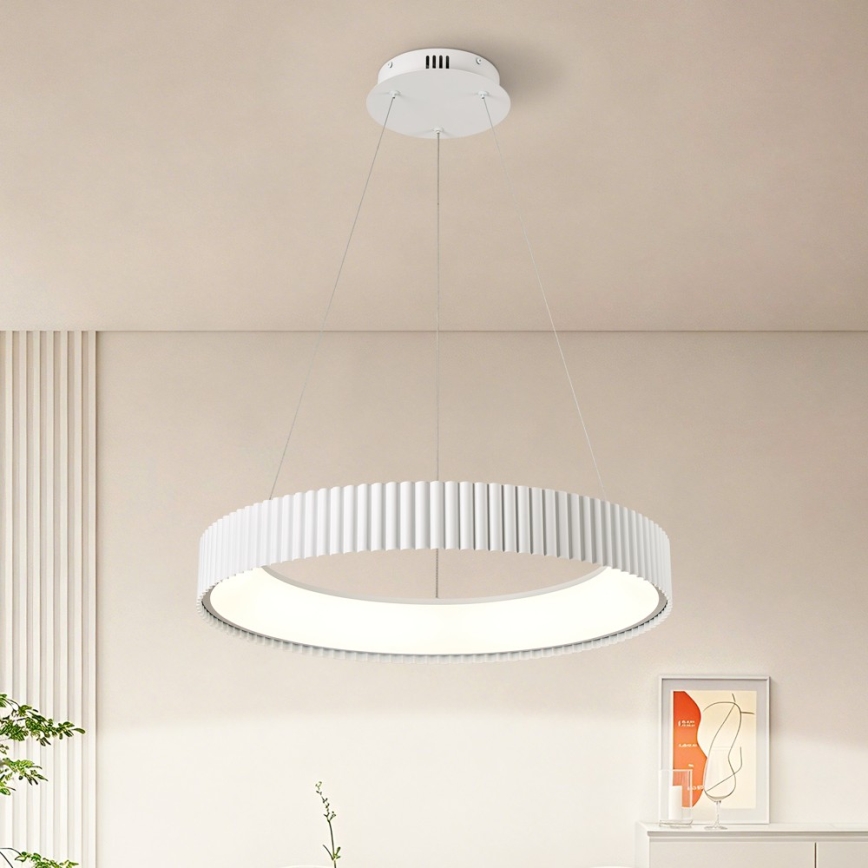 BRILAGI - LED Stmievateľný závesný luster na lankách FALCON MODERN LED/54W/230V 3000-6000K pr. 60 cm biela + diaľkové ovládanie