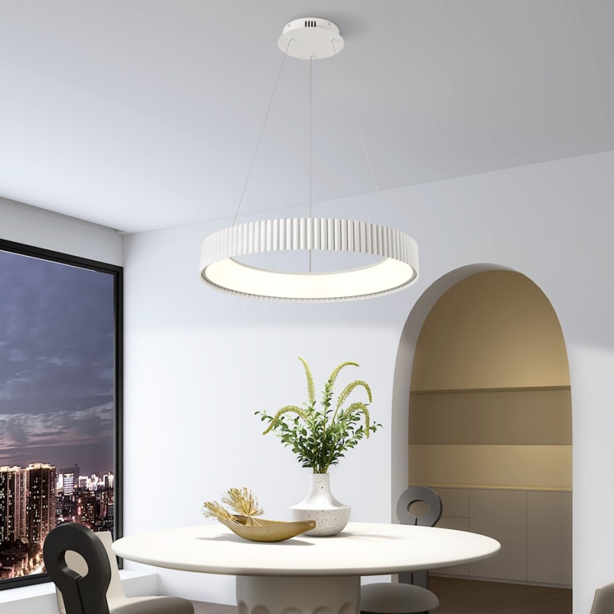 BRILAGI - LED Stmievateľný závesný luster na lankách FALCON MODERN LED/54W/230V 3000-6000K pr. 60 cm biela + diaľkové ovládanie
