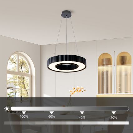 Brilagi - stmievateľný LED luster na lane LUMIX LED/48W/230V 3000-6000K čierny, priemer 50 cm + diaľkové ovládanie