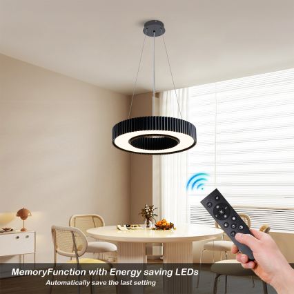 Brilagi - stmievateľný LED luster na lane LUMIX LED/48W/230V 3000-6000K čierny, priemer 50 cm + diaľkové ovládanie