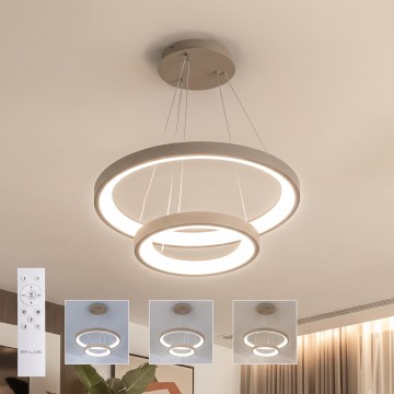 BRILAGI - stmievateľný LED luster na lankách FALCON SLIM LED/68W/230V 3000-6500K pr. 50 cm béžová + diaľkové ovládanie