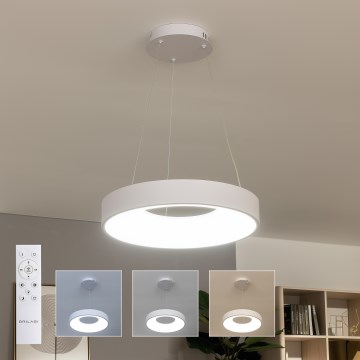 Brilagi - Stmievateľný LED luster na lanku FALCON II LED/67W/230V 3000-6500K pr. 40 cm biely + diaľkové ovládanie