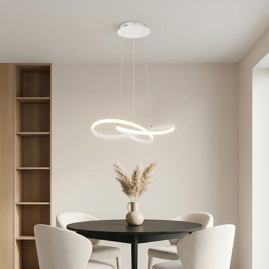 BRILAGI - stmievateľný LED luster na lane INFINITY LED/55W/230V 3000-6000K 50x50 cm biela + diaľkové ovládanie