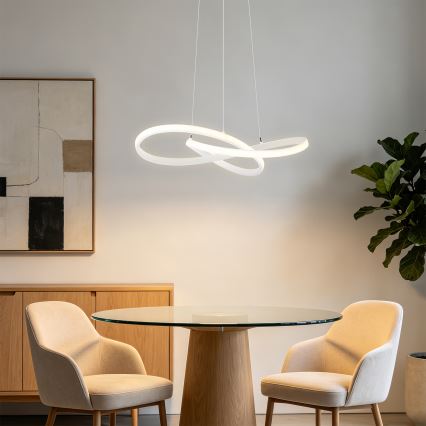 BRILAGI - stmievateľný LED luster na lane INFINITY LED/55W/230V 3000-6000K 50x50 cm biela + diaľkové ovládanie