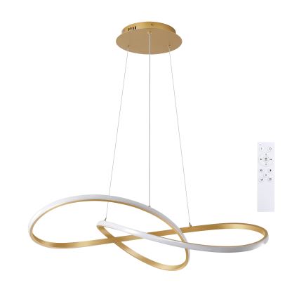 Brilagi - LED stmievateľný luster na lanku INFINITY LED/80W/230V 3000-6000K 80x80 cm zlatý + diaľkové ovládanie