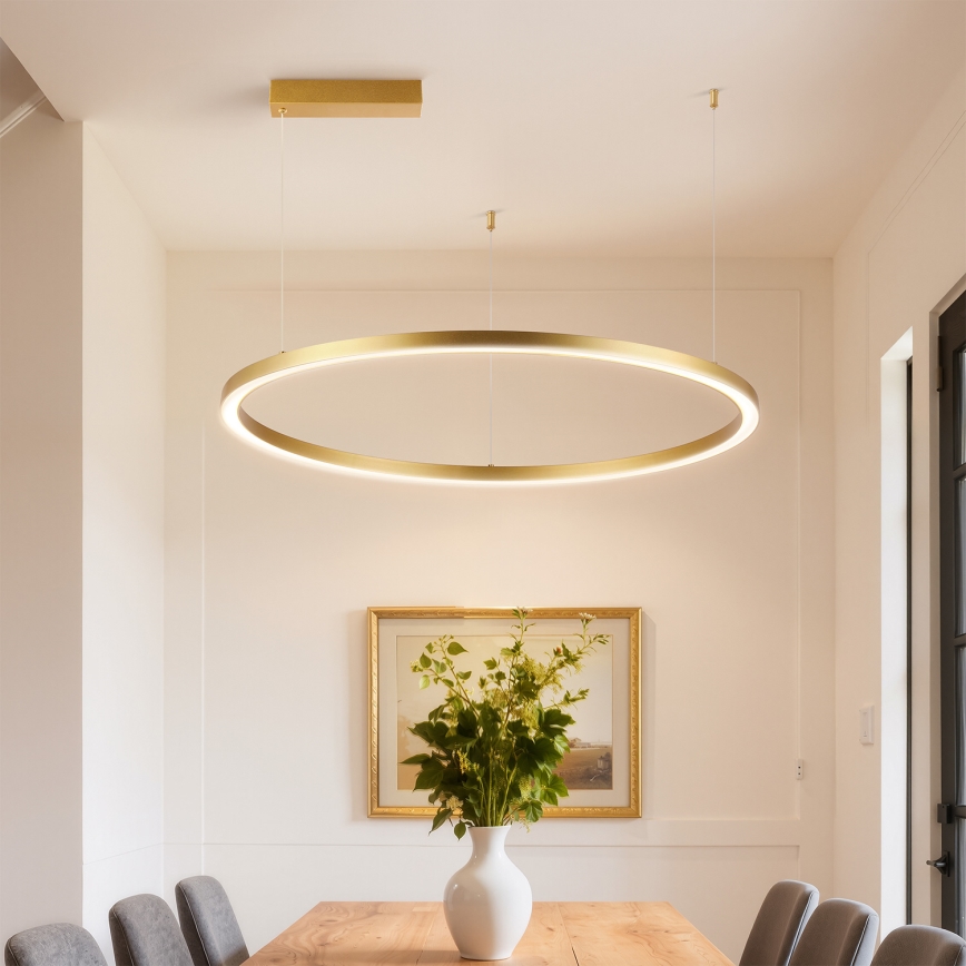 Brilagi - LED stmievateľný luster na lane PORTOFINO LED/60W/230V 3000–6000K pr. 80 cm zlatý + diaľkové ovládanie