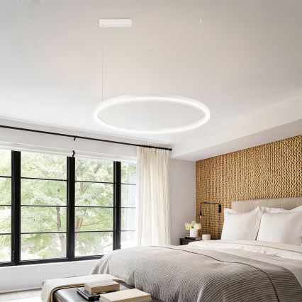 Brilagi - LED luster PORTOFINO na lane, stmievateľný, LED/60W/230V 3000-6000K pr. 80 cm biela + diaľkové ovládanie