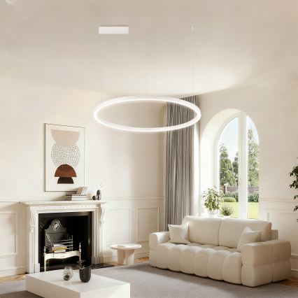 Brilagi - LED luster PORTOFINO na lane, stmievateľný, LED/60W/230V 3000-6000K pr. 80 cm biela + diaľkové ovládanie