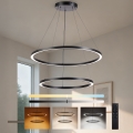 Brilagi - Stmievateľný LED luster na lanku PORTOFINO LED/98W/230V 3000-6000K pr. 80 cm čierna + diaľkové ovládanie