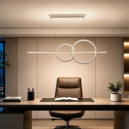 BRILAGI - LED Stmievateľný luster na lane SIGNATURE LED/53W/230V 3000-6000K 120 cm béžový + diaľkové ovládanie