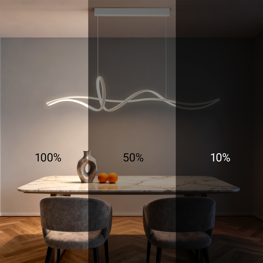 BRILAGI - SIGNATURE LED stmievateľný luster na lanku LED/55W/230V 3000-6000K 120x23 cm biela + diaľkové ovládanie