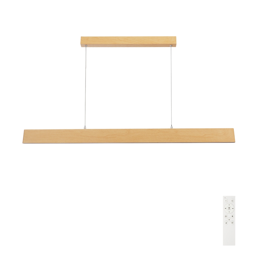 Brilagi - LED stmievateľný luster na lanku SLIMLINE LED/40W/230V 3000-6000K dubový dekor + diaľkové ovládanie
