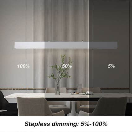 Brilagi - LED stlmiteľný závesný luster na lanku SLEEKLINE SMART LED/40W/230V 3000-6000K Wi-Fi Tuya biela + diaľkové ovládanie