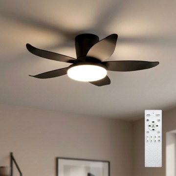 Brilagi - stmievateľný LED stropný ventilátor 32W/230V, priemer 95 cm, čierny + diaľkové ovládanie