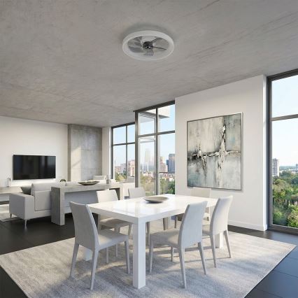 Brilagi - LED stmievateľný stropný ventilátor LED/34W/230V pr. 50 cm biely + diaľkové ovládanie