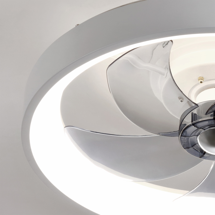 Brilagi - LED stmievateľný stropný ventilátor LED/34W/230V pr. 50 cm biely + diaľkové ovládanie