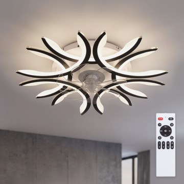 Brilagi - stmievateľný LED stropný ventilátor 70W/230V, 3000-6500K, priemer 76 cm, čierny, s diaľkovým ovládaním