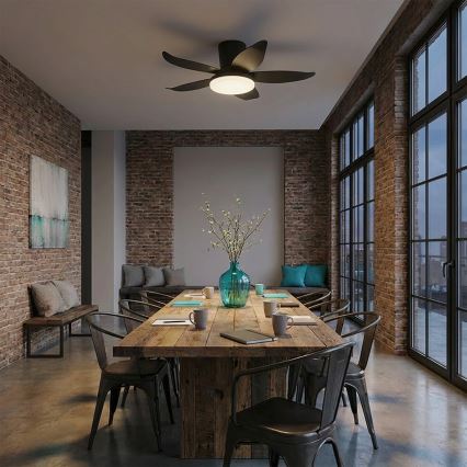 Brilagi - stmievateľný LED stropný ventilátor 32W/230V, priemer 95 cm, čierny + diaľkové ovládanie