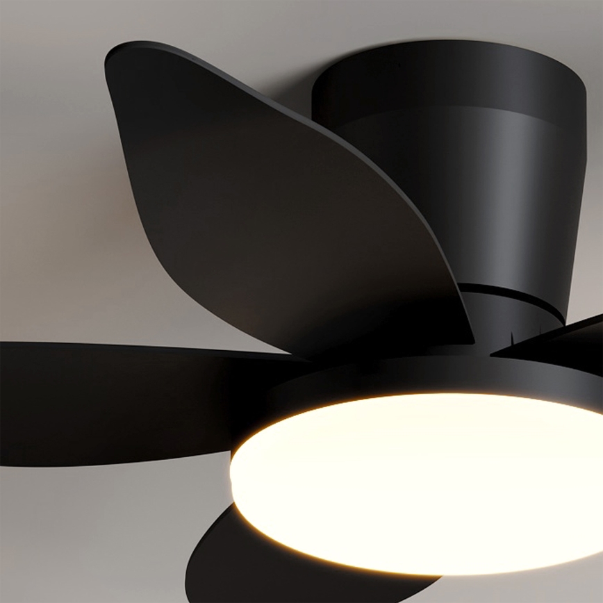 Brilagi - stmievateľný LED stropný ventilátor 32W/230V, priemer 95 cm, čierny + diaľkové ovládanie