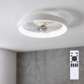 Brilagi - Stmievateľný LED stropný ventilátor LED/34W/230V 3000-6500K pr. 50 cm biela + diaľkové ovládanie