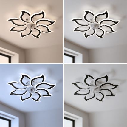 Brilagi - LED stmievateľný stropný ventilátor LED/44W/230V 3000-6500K pr. 90 cm čierna + diaľkové ovládanie